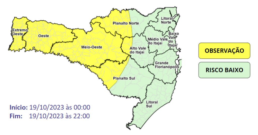 Tribuna do Vale / Meteorologia / Dia será nublado e com possibilidade de  chuva em SC