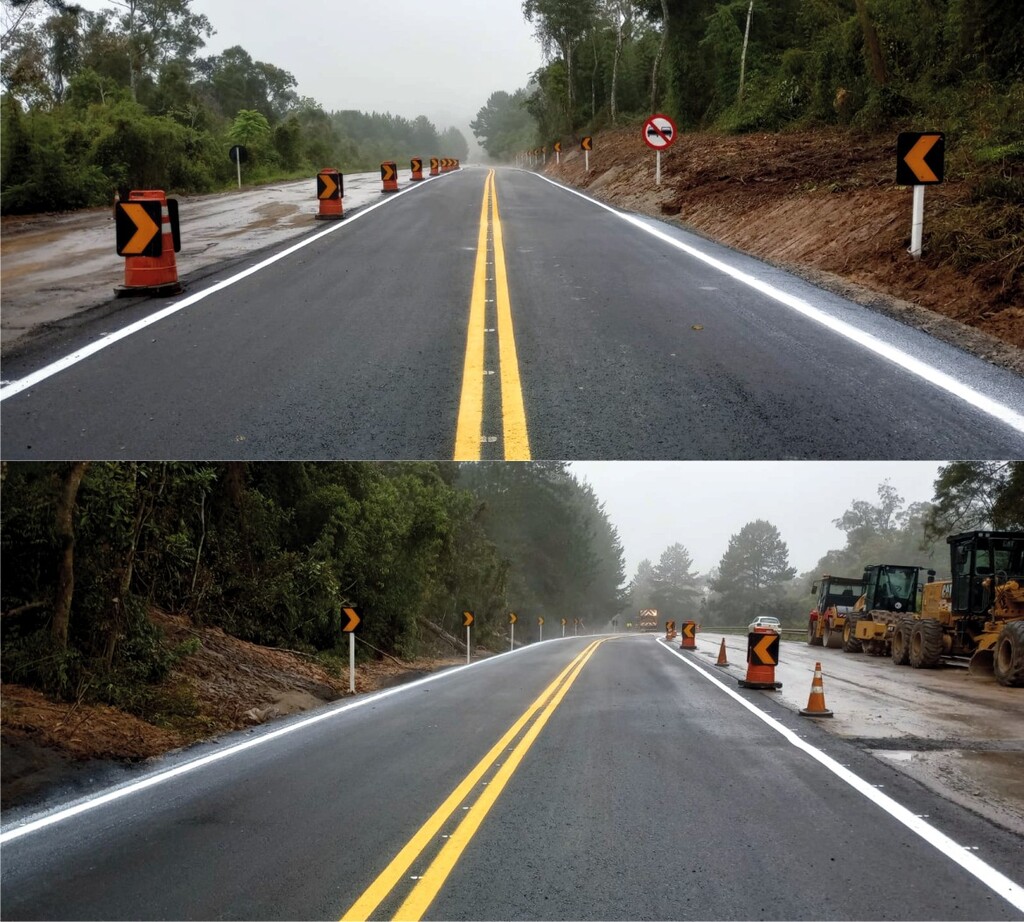 DNIT libera tráfego da BR-282/SC em Alfredo Wagner