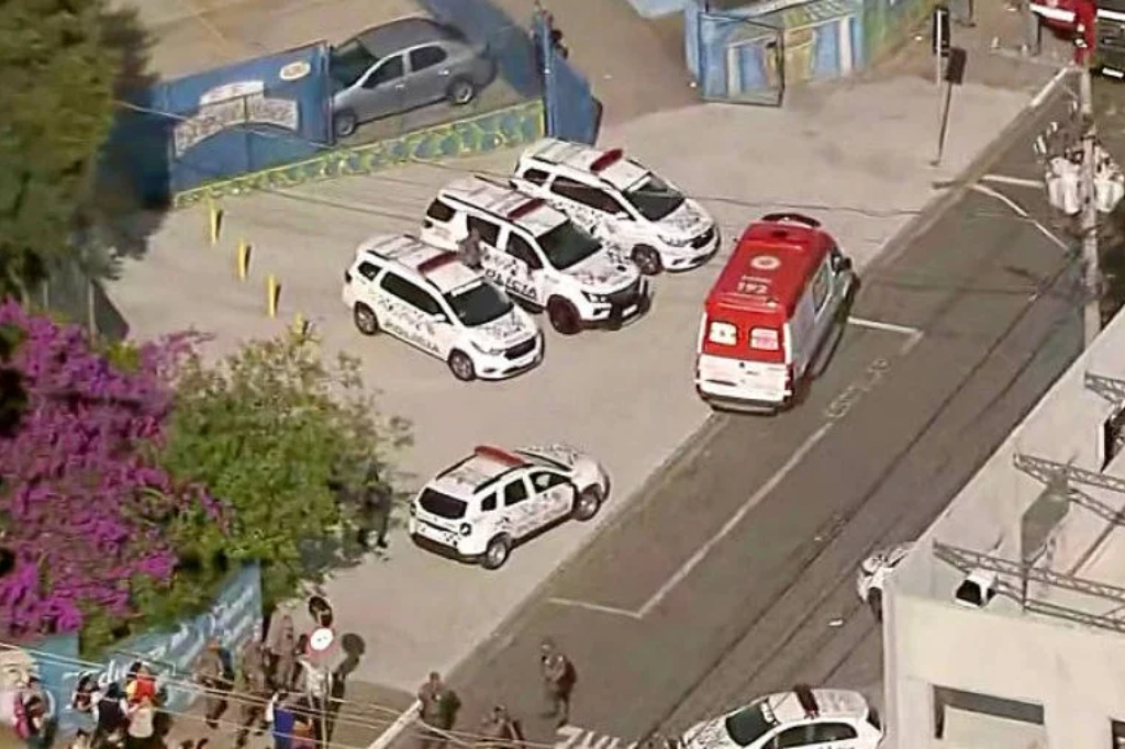  - Ataque em escola deixa uma menina morta na zona leste de SP. Foto: Reprodução/TV Globo