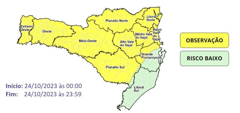 Temporais isolados e chuva pontualmente intensa nesta terça