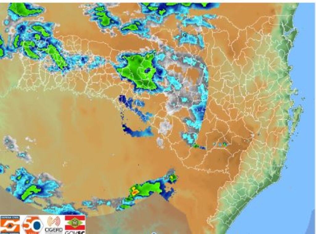 Boletim de previsão do tempo para SC