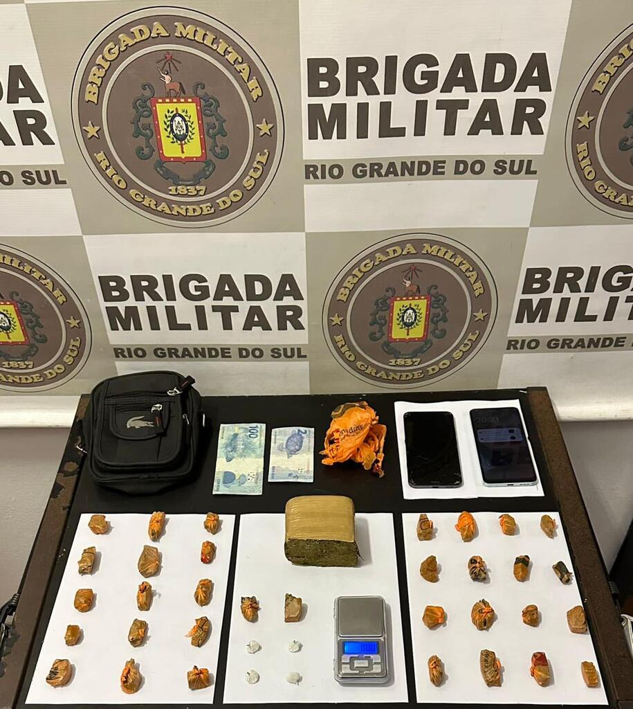 BRIGADA MILITAR PRENDE CASAL 
POR TRÁFICO DE DROGAS EM TORRES