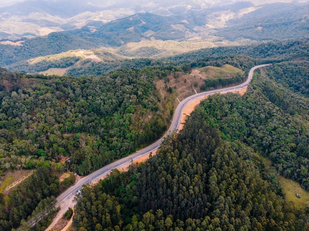 Trecho da BR-282 em Rancho Queimado (foto: divulgação DNIT-SC) - - 