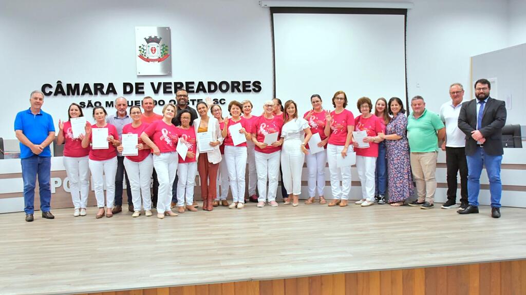 Vereadores parabenizam Rede Feminina por ações da campanha Outubro Rosa