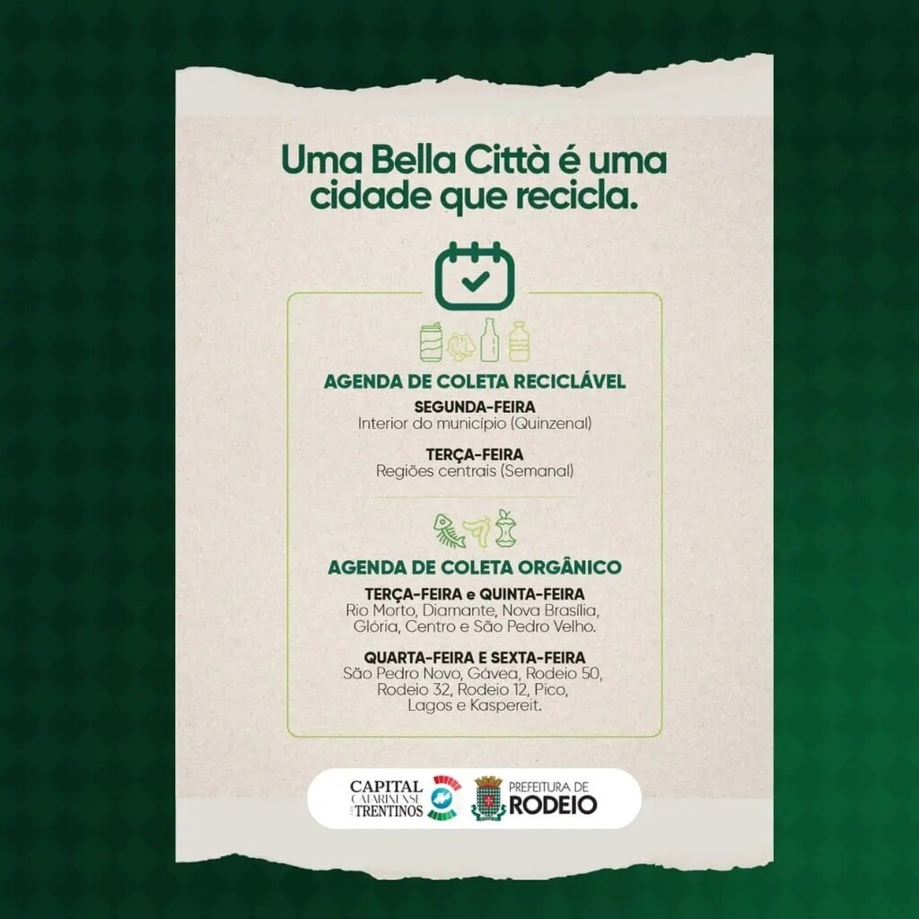 Atenção! A partir do dia 06 de novembro, teremos algumas mudanças nos dias de coleta orgânica.
