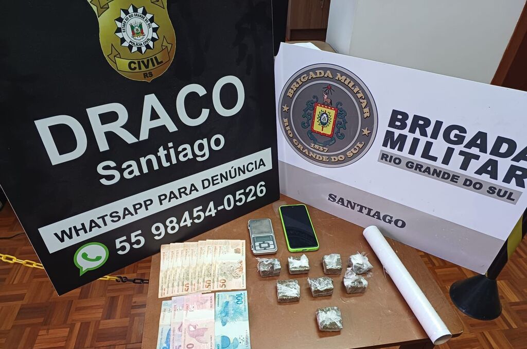 título imagem Homem é detido com drogas em Santiago