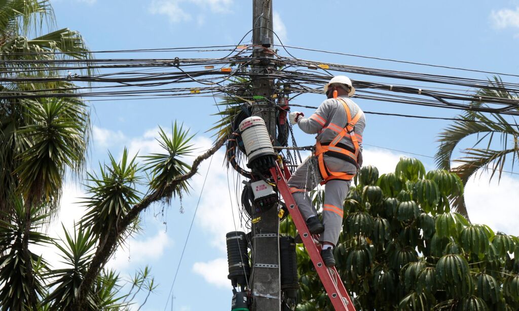 Mutirão de limpeza remove 700 kg de fios desativados em Joinville