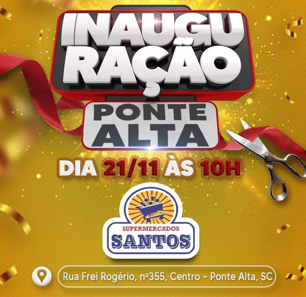 Supermercados Santos inaugura amanhã em Ponte Alta