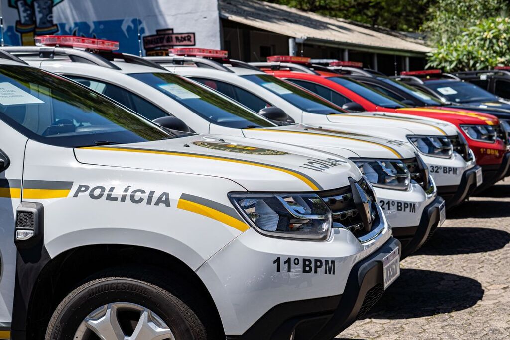 Foto: Ricardo Morais (SSP, Divulgação) - Brigada Militar, Polícia Civil e Corpo de Bombeiros Militar receberam 30 carros novos nesta segunda-feira