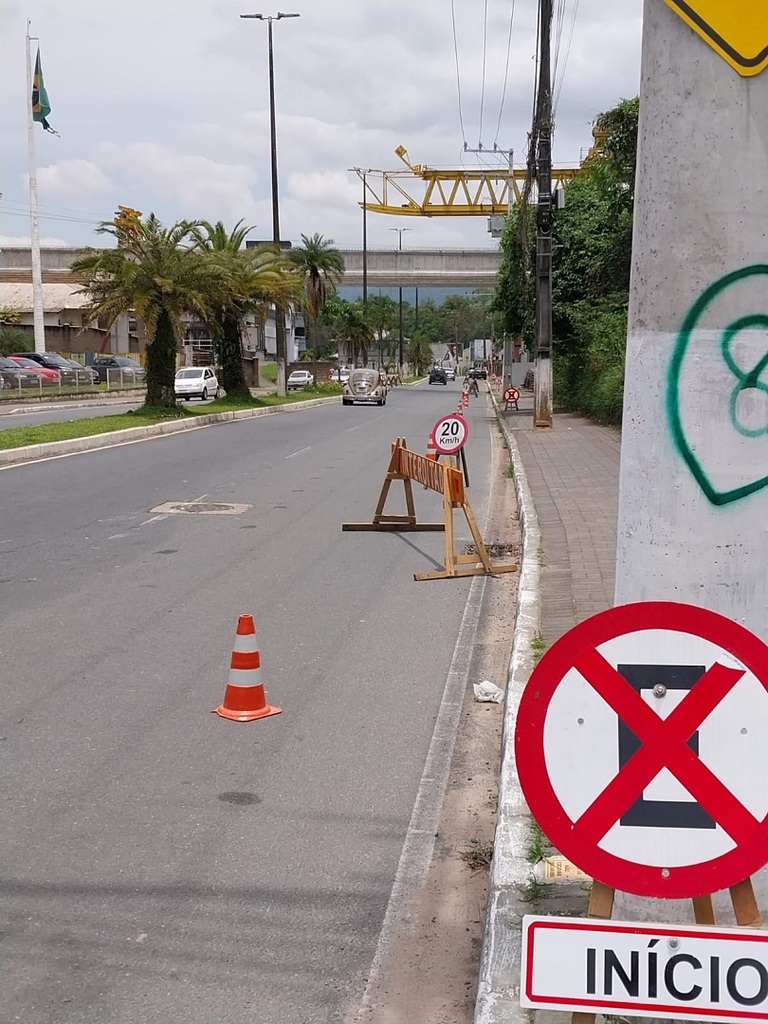 Obras da 4ª Ponte alteram trânsito na Rua Marechal Deodoro da Fonseca próximo à Dokassa