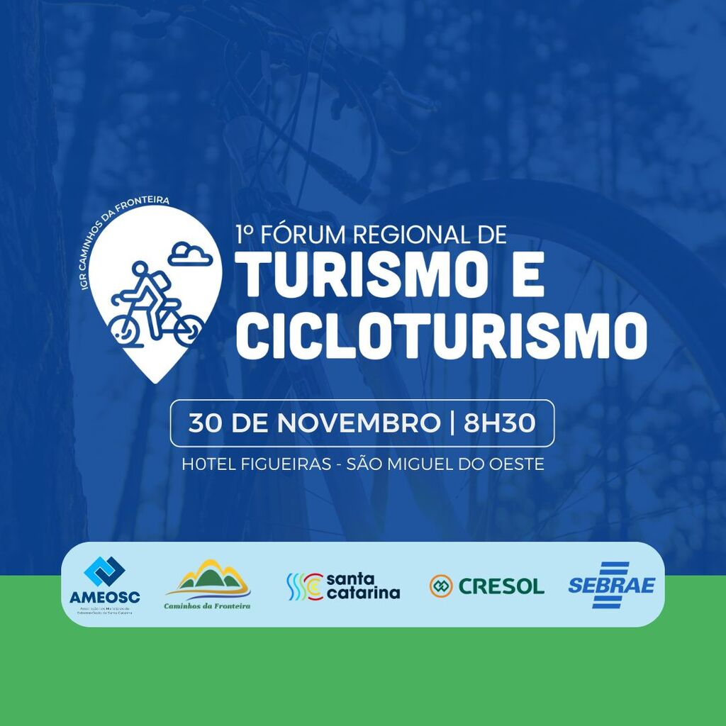 Fórum Regional de Turismo e Cicloturismo será nesta quinta-feira