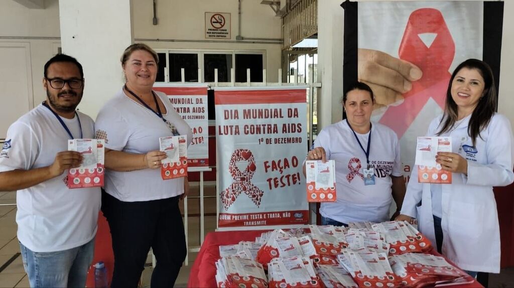 Secretaria da Saúde de Capinzal realiza ação para marcar o Dia Mundial de luta contra a Aids