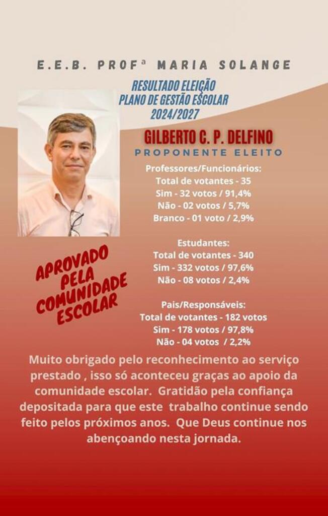 DIRETORES DAS ESCOLAS ESTADUAIS SÃO ESCOLHIDOS PARA O MANDATO 2024/2027