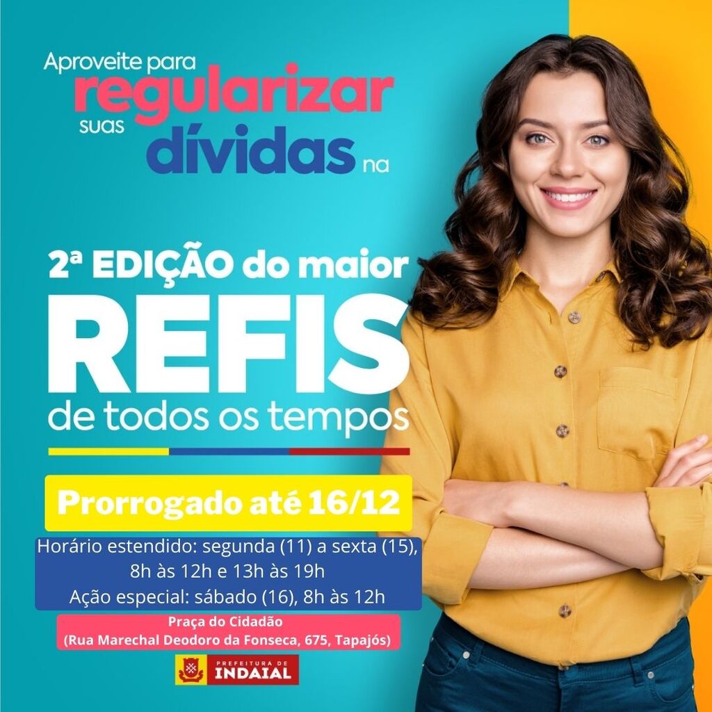 Refis 2023 é prorrogado até 16 de dezembro em Indaial