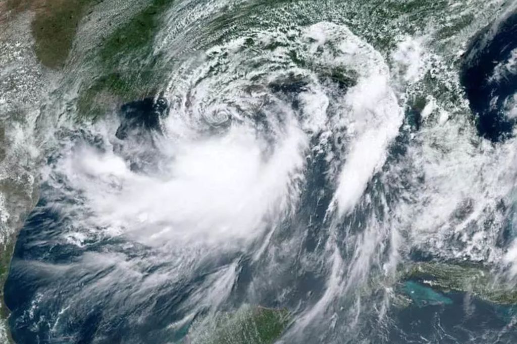  - Nas regiões próximas ao Rio Grande do Sul, as temperaturas terão variação mínima, mantendo-se entre 20 e 23°C – Foto: Reprodução/NOAA