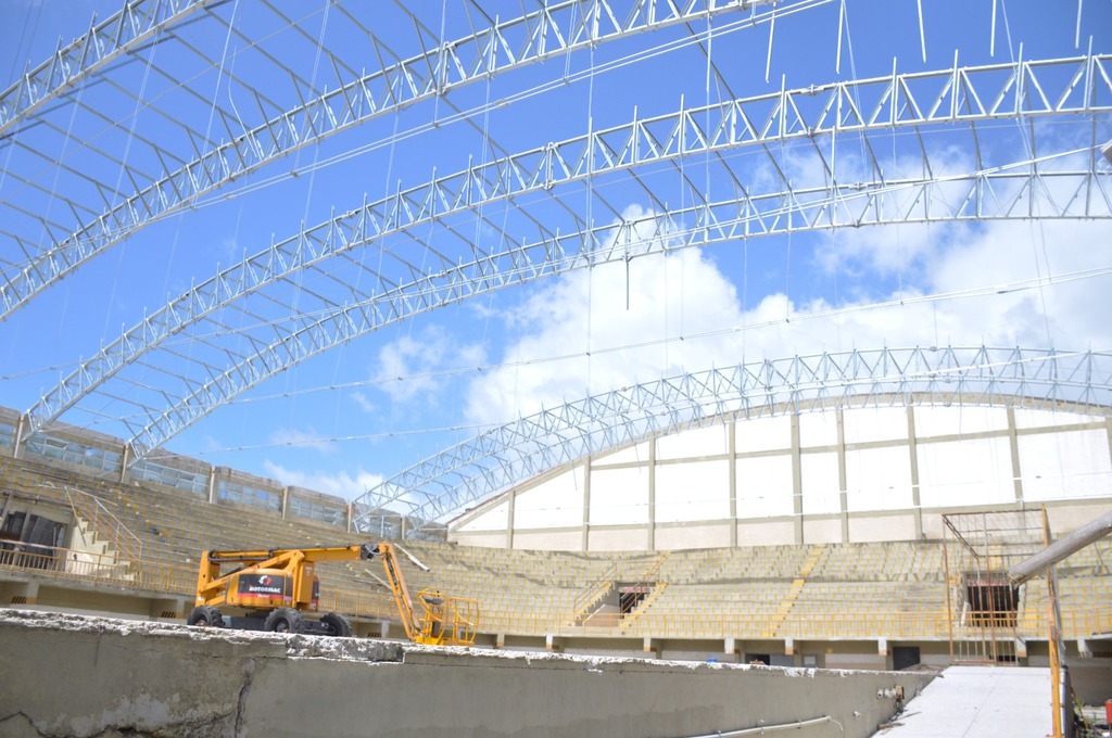 Prefeito e Secretários de Rio Grande visitam obras do Ginásio Farydo Salomão