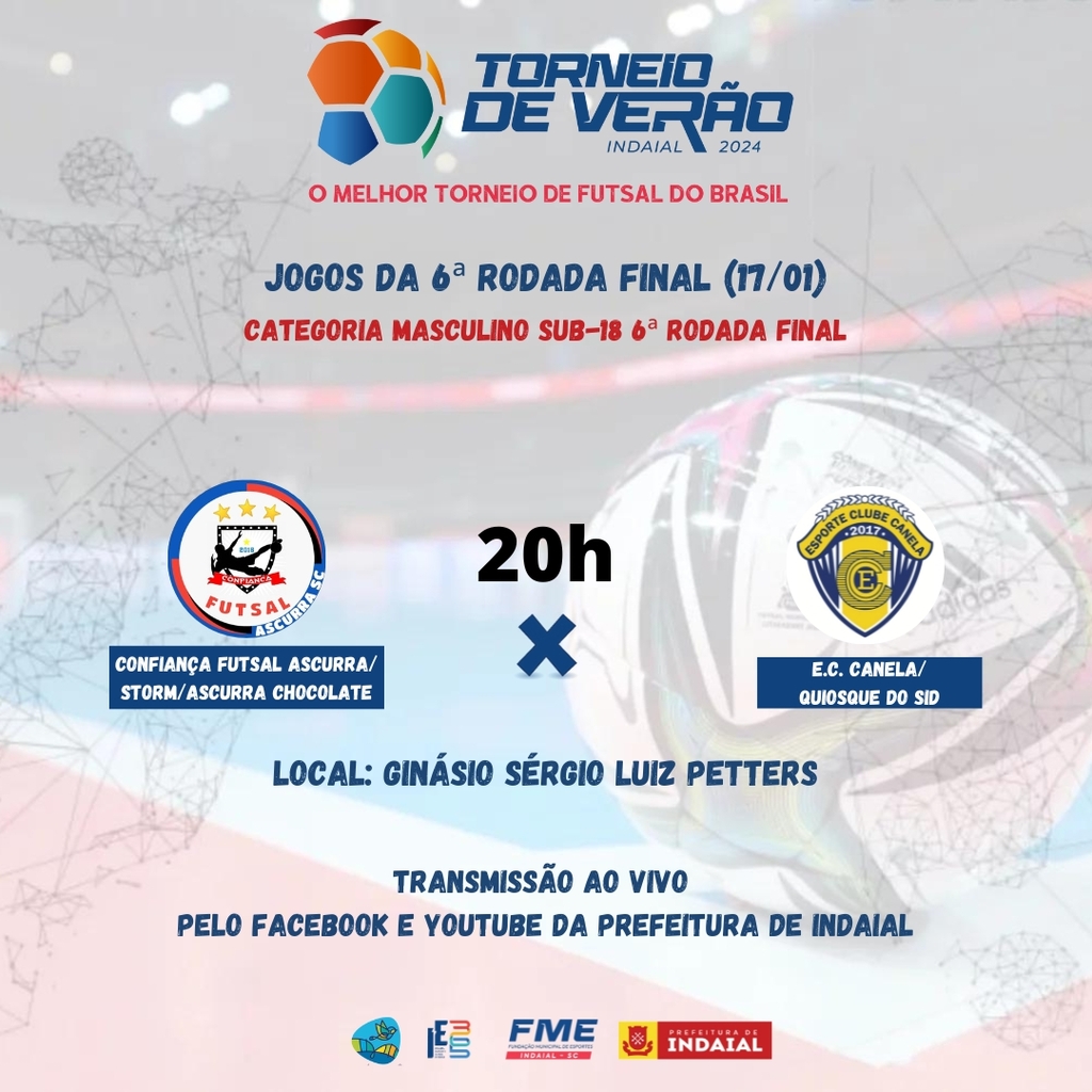 Equipes do Confiança Futsal e Quiosque do Sid disputam a final do Sub-18 pelo Torneio de Verão