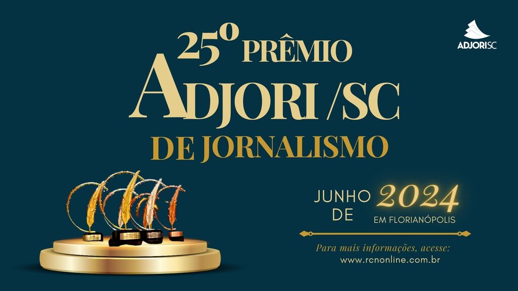 Abertas as inscrições para o 25º Prêmio Adjori/SC de Jornalismo