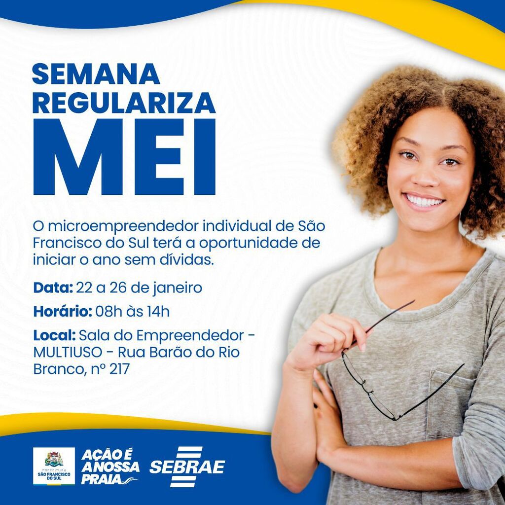 São Francisco do Sul tem oportunidade para microempreendedor na 'Semana Regulariza MEI'