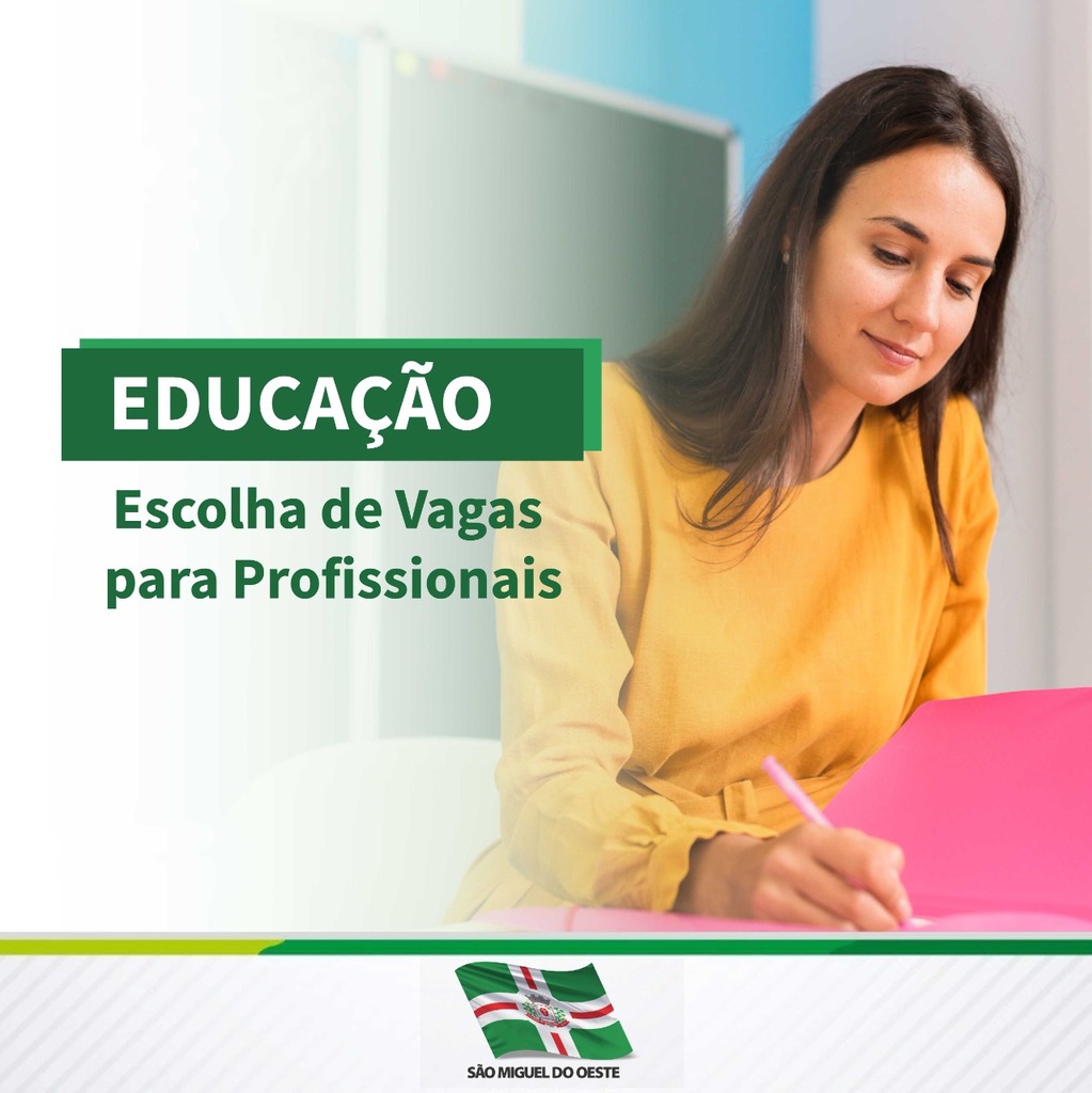 Educação realiza escolha de vagas para profissionais no dia 31