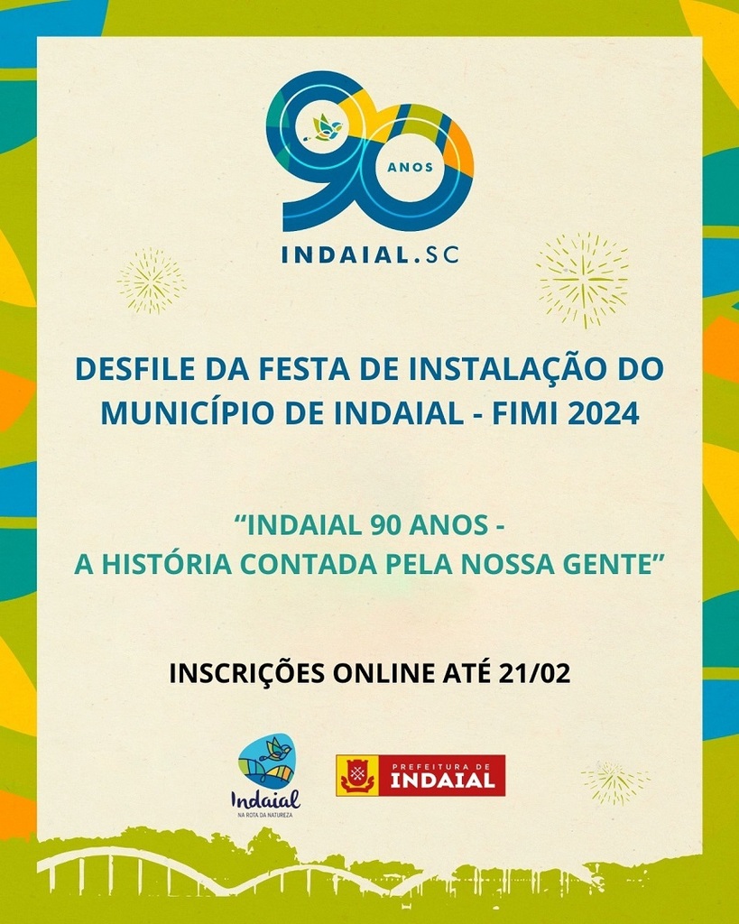 Prefeitura de Indaial prepara Desfile comemorativo aos 90 anos da cidade