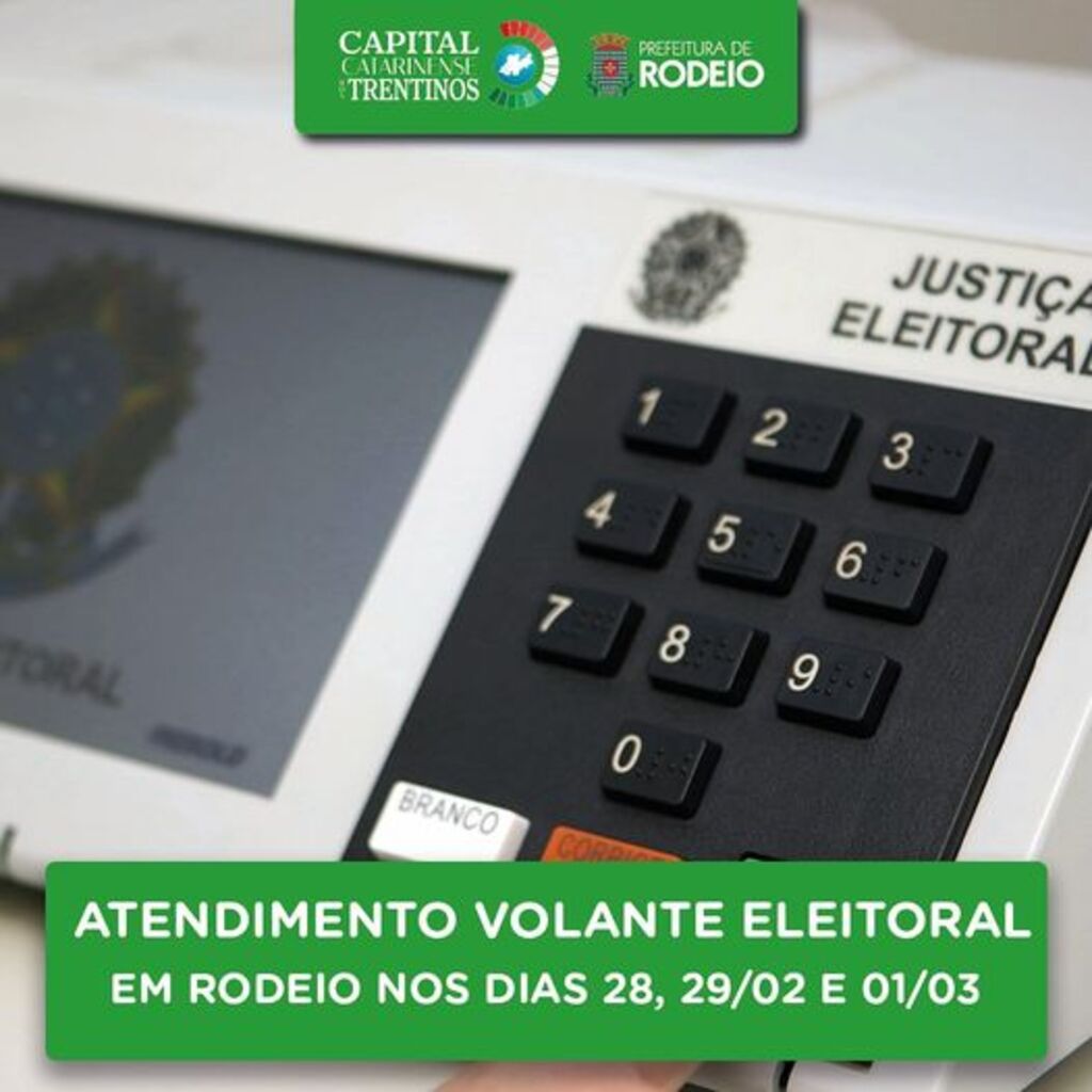 RODEIO TERÁ ATENDIMENTO VOLANTE DA JUSTIÇA ELEITORAL