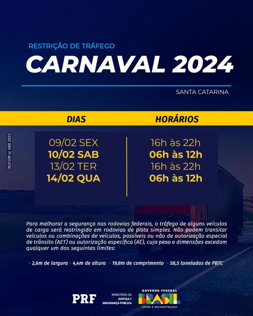 PRF INICIA OPERAÇÃO CARNAVAL 2024