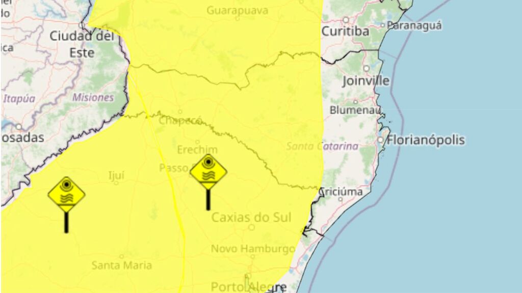 Alerta amarelo significa “perigo potencial” (Foto: Inmet, Divulgação) - 