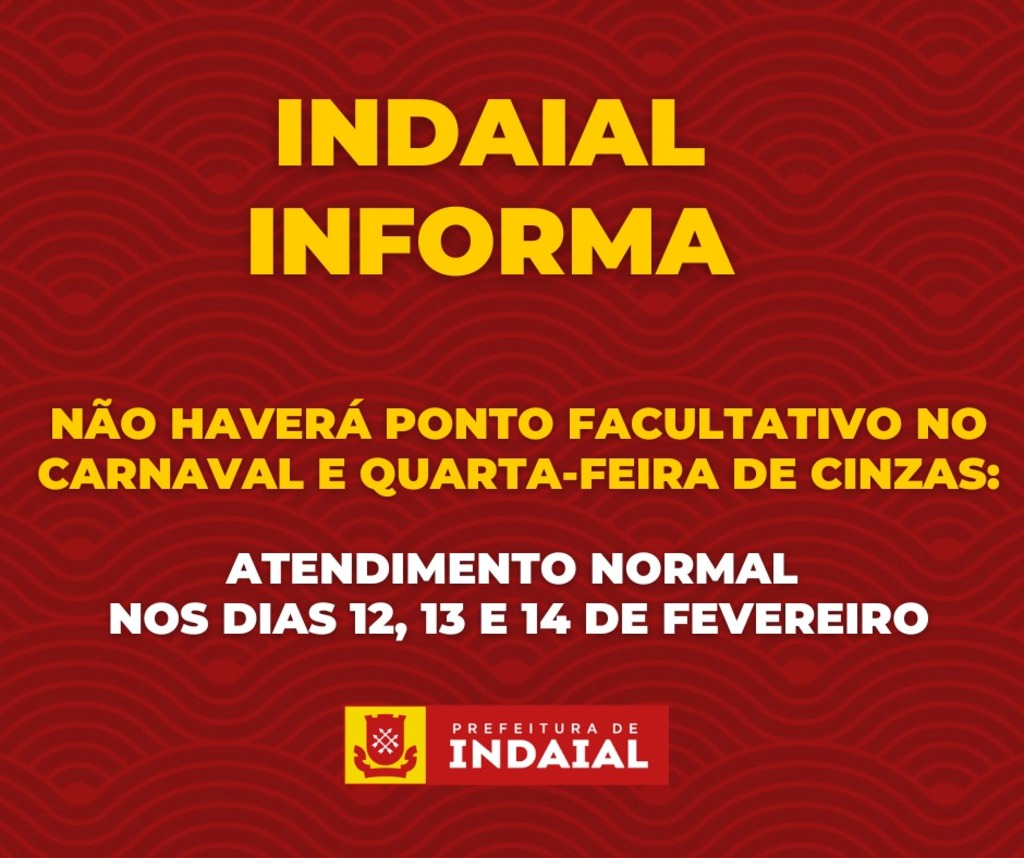 Expediente normal no Carnaval e Quarta-feira de Cinzas de 2024