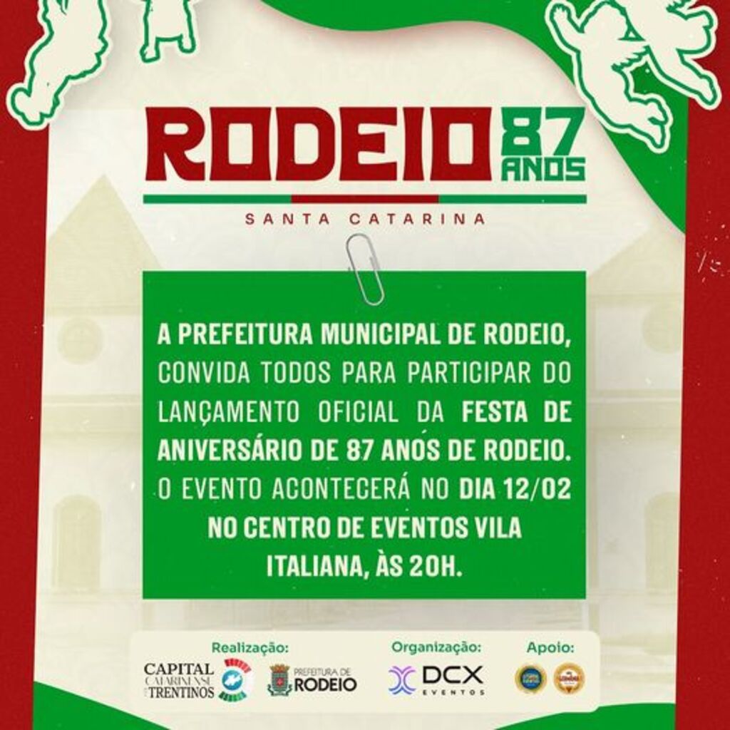 QUEM ESTÁ ANSIOSO PARA OS FESTEJOS DE ANIVERSÁRIO DO MUNICÍPIO DE RODEIO?