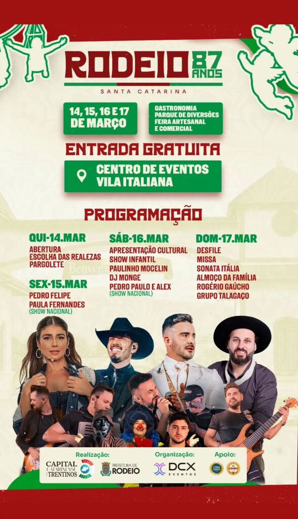 PROGRAMAÇÃO DOS 87 ANOS DA BELLA CITTÀ