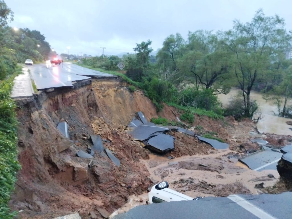 Rotas de trânsito alternativo à BR-470, no trecho do KM 143 em Rio do Sul