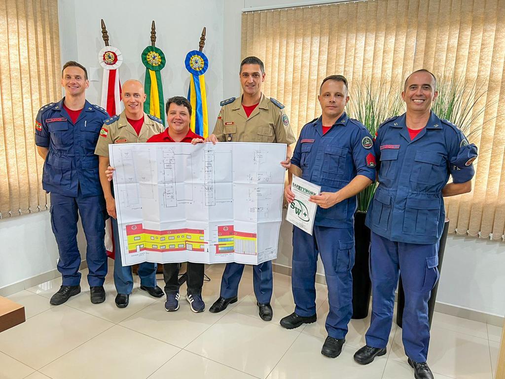 MUNICÍPIO DE PRAIA GRANDE RECEBE O PROJETO PARA CONSTRUÇÃO DE QUARTEL DO CORPO DE BOMBEIROS MILITAR