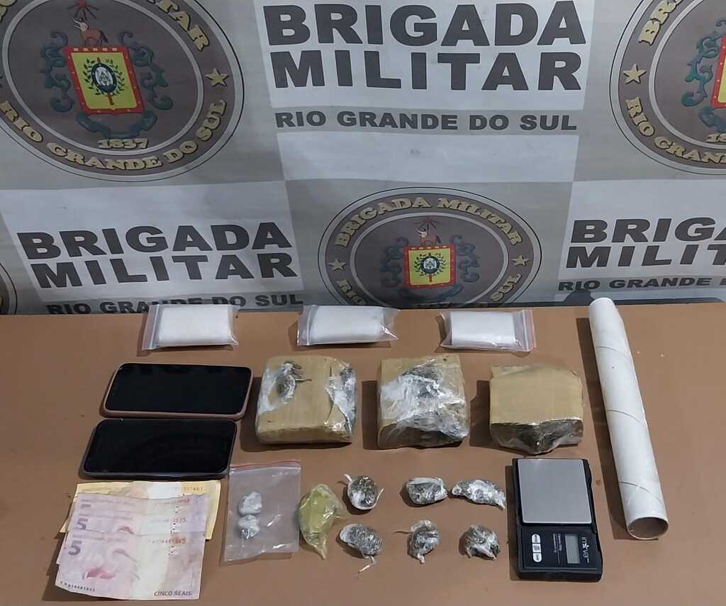 BM de Pedro Osório realiza prisão por tráfico de drogas e cumprimento de mandado