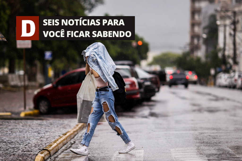 Início da semana será de chuva e instabilidade na Região Central e outras cinco notícias