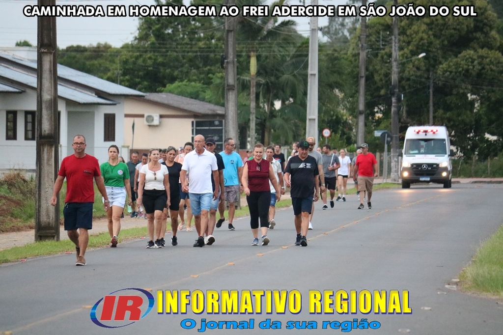 CENTENAS DE FIÉIS PARTICIPARAM DA 31ª CAMINHADA EM HONRA AO FREI ADERCIDE EM SÃO JOÃO DO SUL