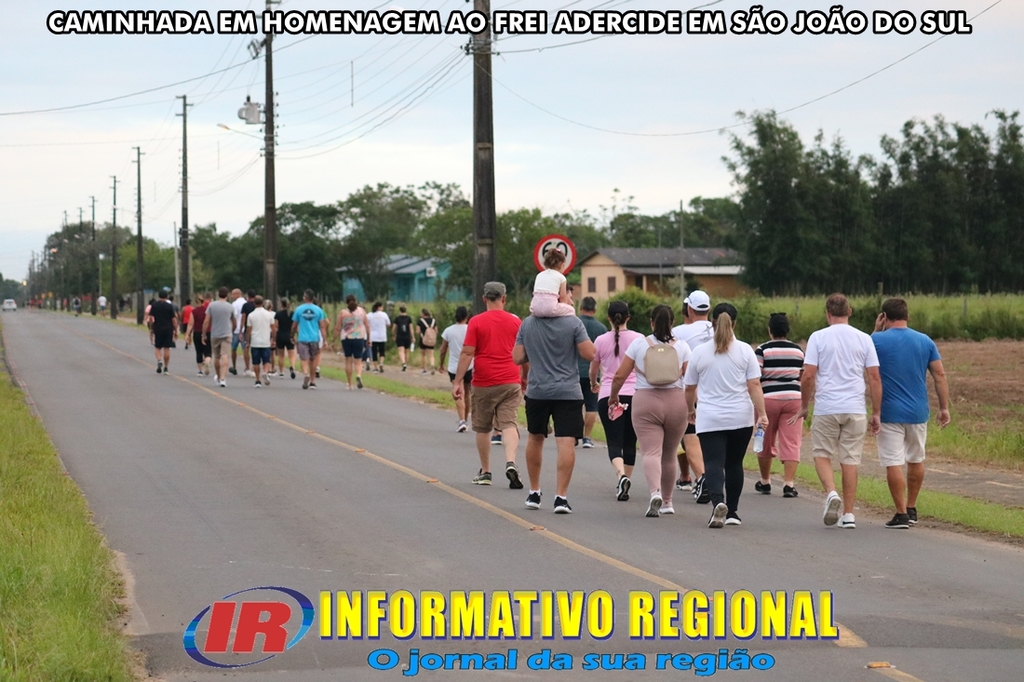 CENTENAS DE FIÉIS PARTICIPARAM DA 31ª CAMINHADA EM HONRA AO FREI ADERCIDE EM SÃO JOÃO DO SUL