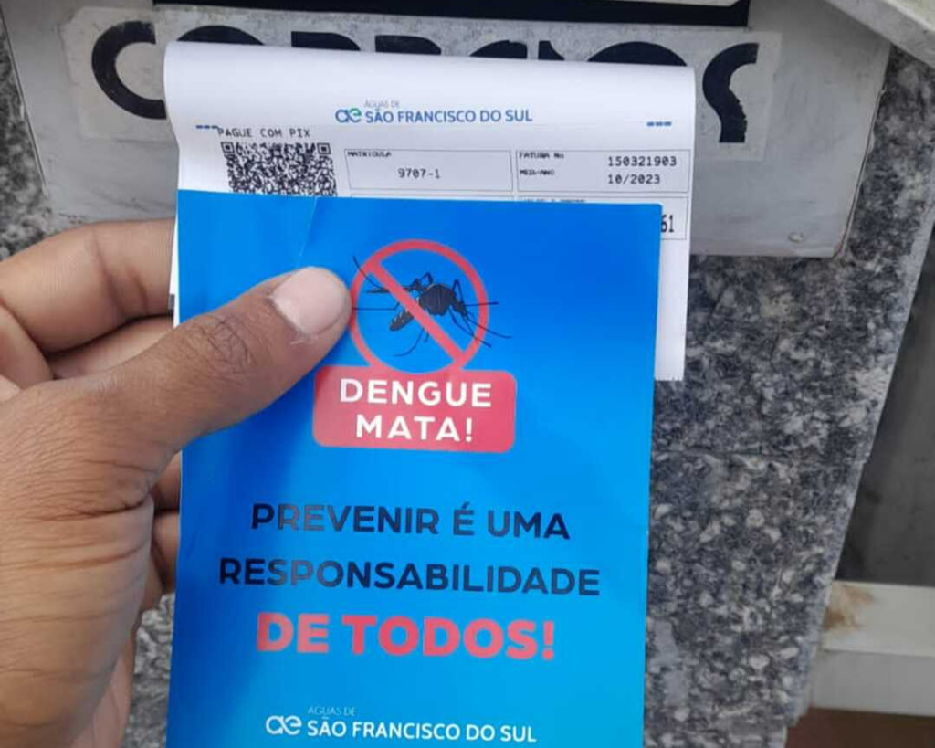 Parceria entre prefeitura e a Águas de São Francisco do Sul reforça conscientização da população no combate à dengue