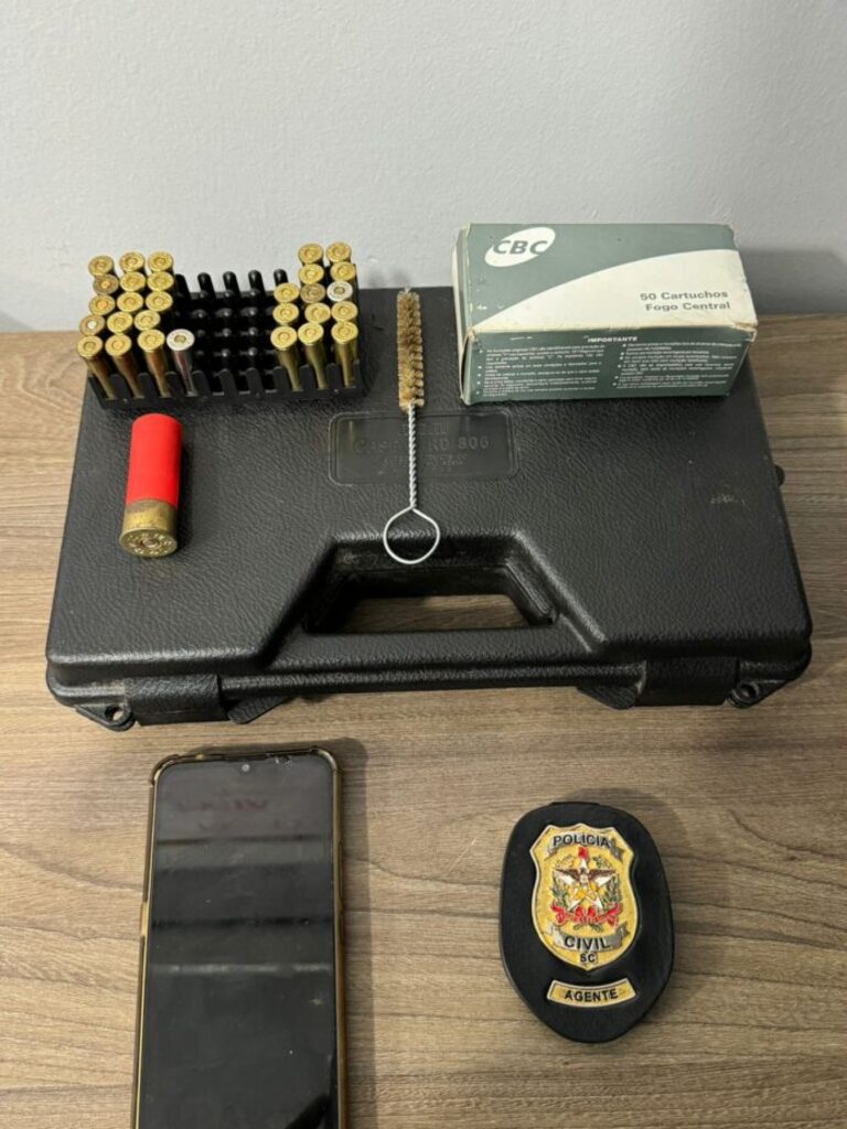 Polícia Civil prende homem por posse ilegal de munição em Apiúna