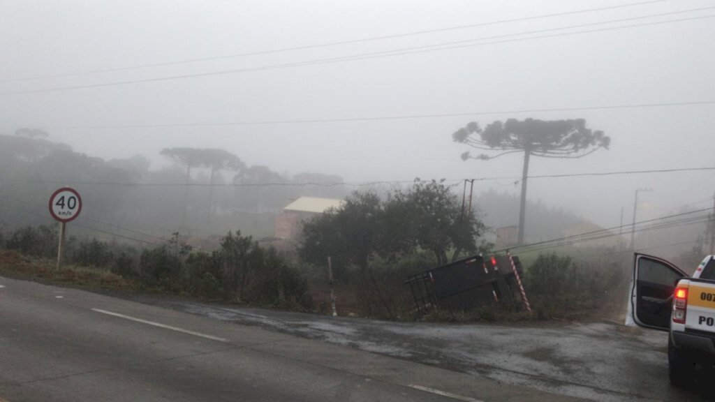 Motorista sai de pista e danifica poste em Palmeira