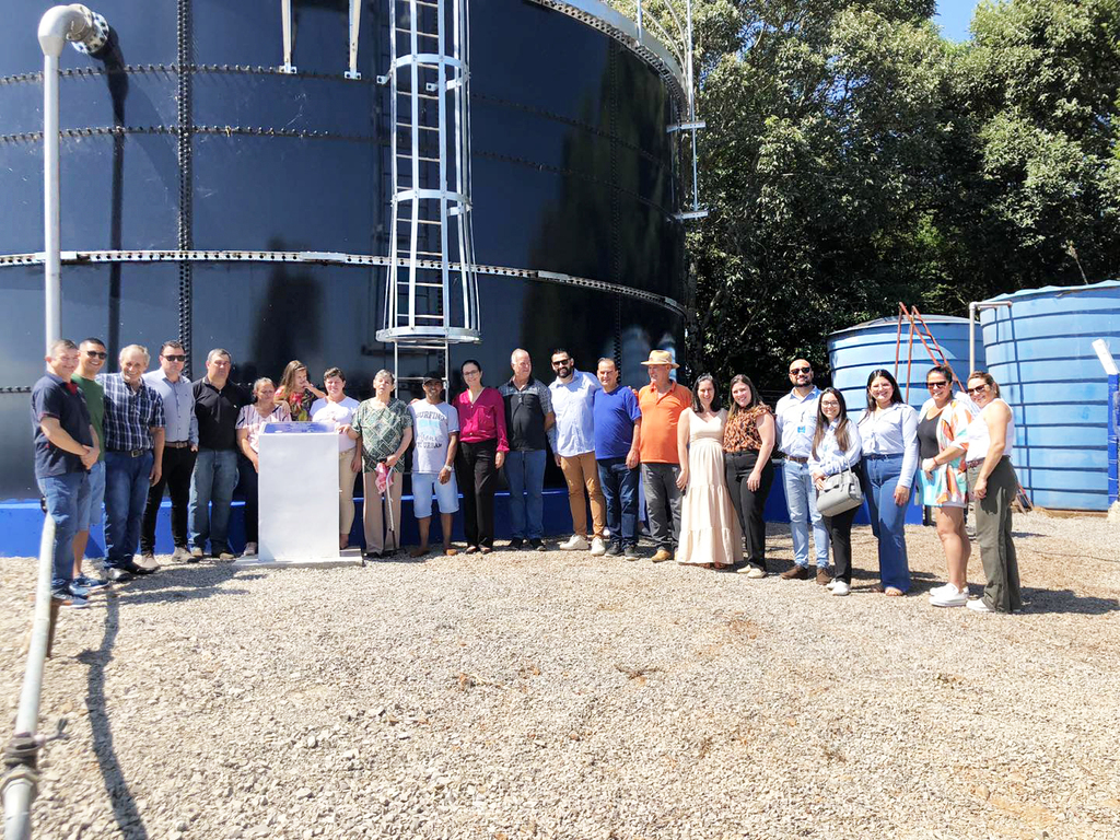 Inauguração do novo reservatório de água de Zortéa