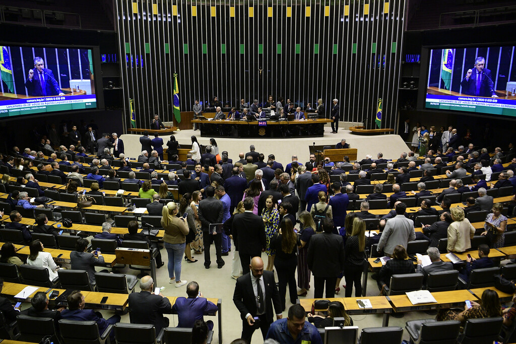 Foto: Pedro França/divulgação - Foto ilustrativa de sessão do congresso nacional em abril de 2023.