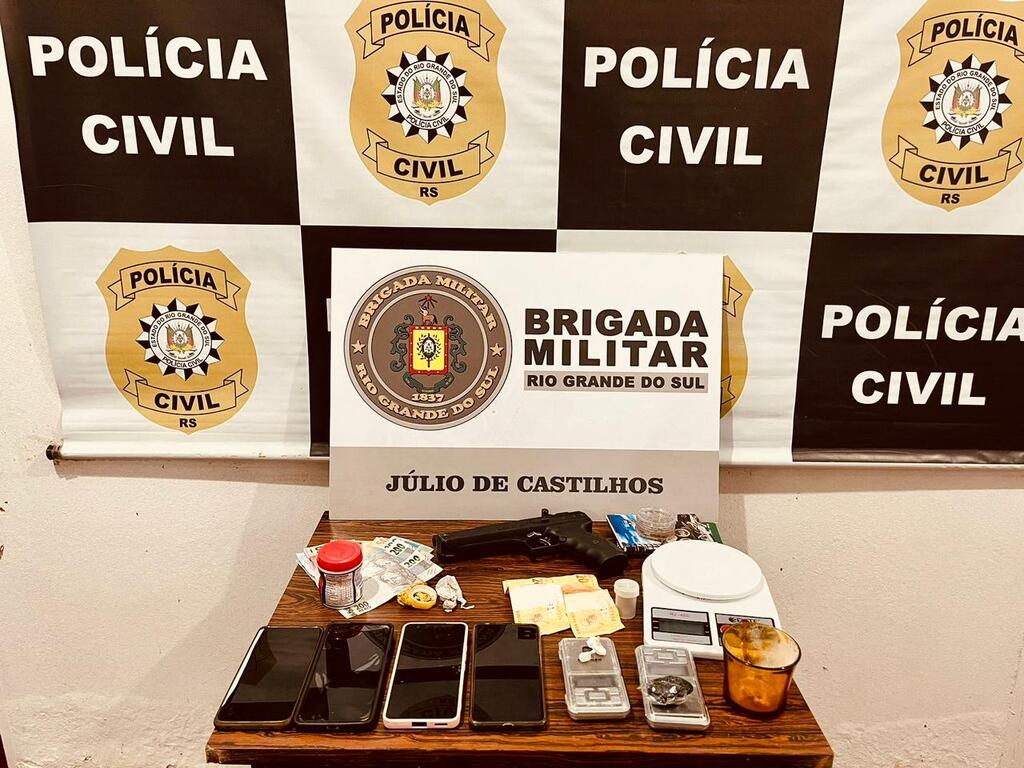 Dois homens são presos em flagrante por tráfico de drogas em Júlio de Castilhos