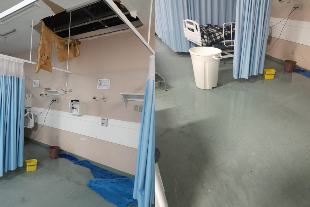título imagem VÍDEO: Parte do teto da UPA 24h desaba em sala de observação: “chove mais dentro do que fora”, diz familiar de paciente