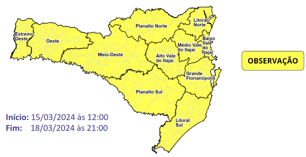 Tempo em SC: calor persiste nos próximos dias e fim de semana pode ter temporais com chuva intensa