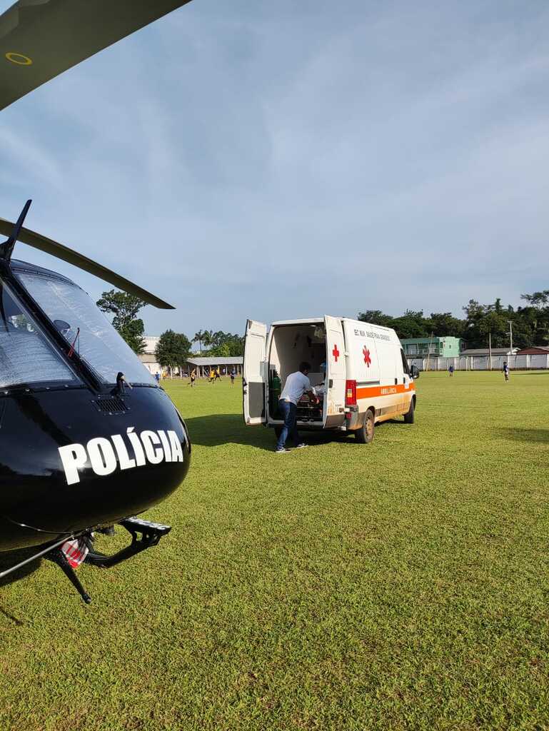 PACIENTE DE PRAIA GRANDE PASSA MAL E NECESSITA SER TRANSFERIDO PELA AERONAVE DO SAER/SARASUL