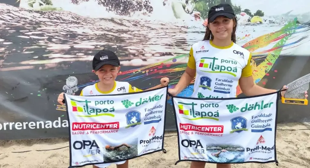 Irmãos Trancoso brilham e conquistam títulos na Maratona Aquática de Penha