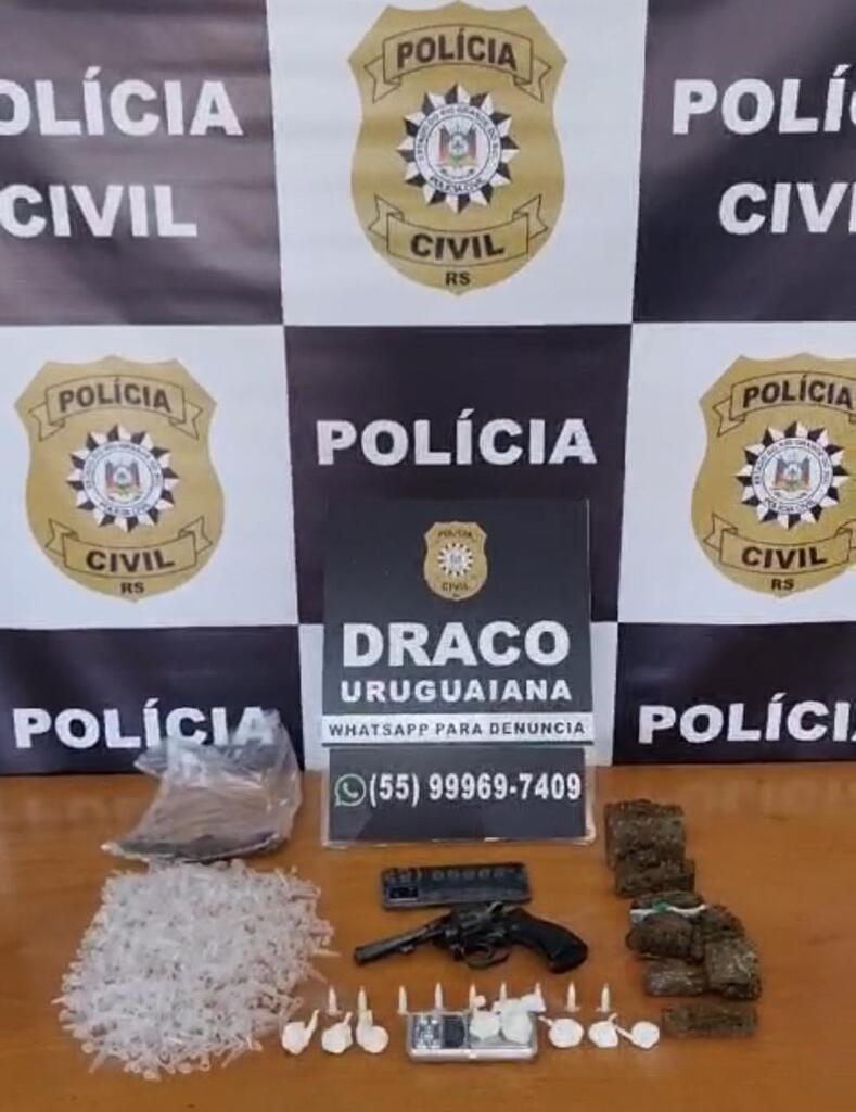 Polícia prende traficante com mais de meio quilo de drogas e arma de fogo
