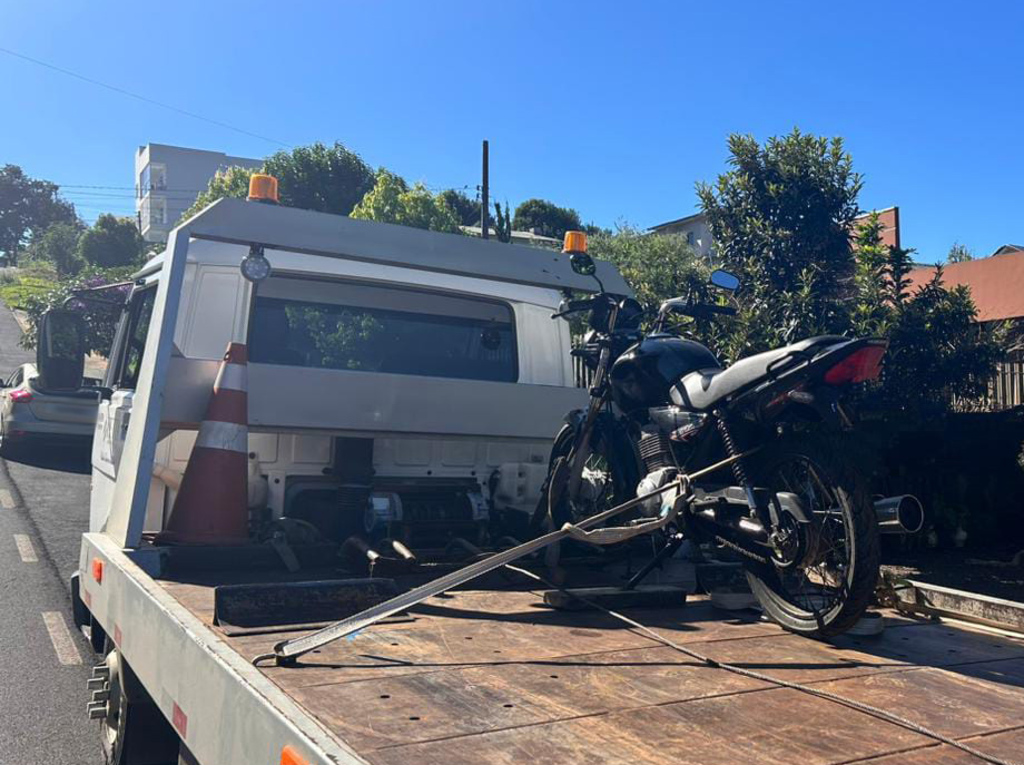 Polícia Militar recupera motocicleta furtada em São Miguel do Oeste