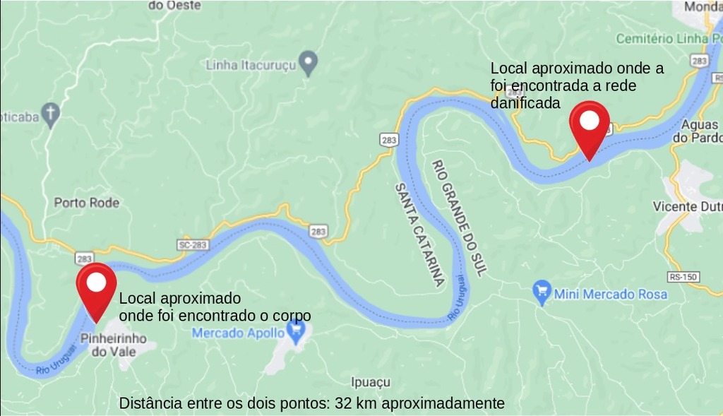 Corpo de jovem desaparecido é localizado no Rio Uruguai